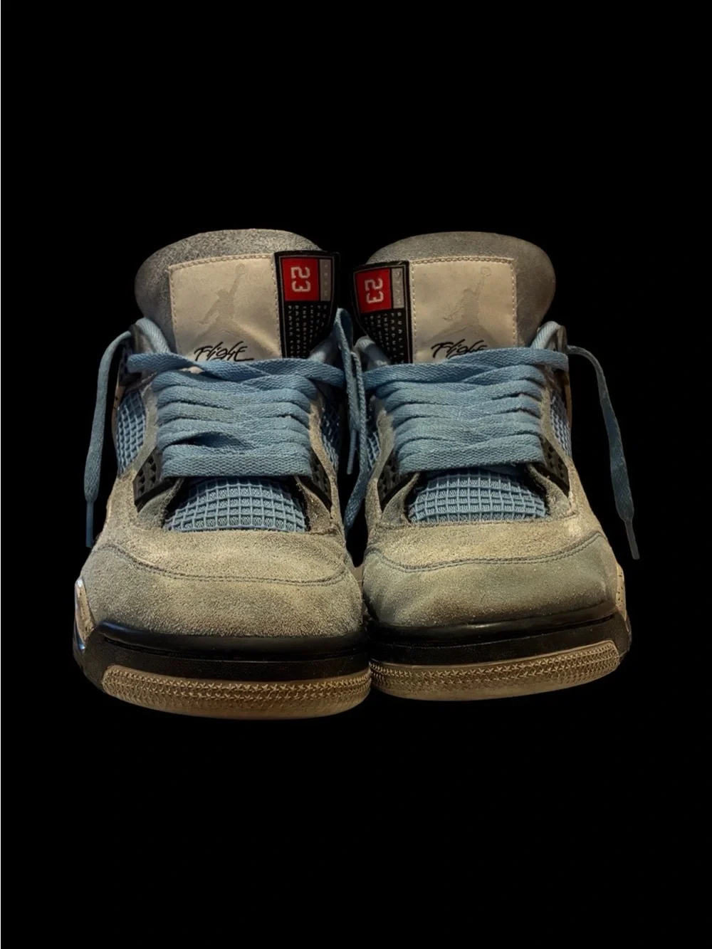 Jordan Air Jordan 4 Retro Grey and Light Blue Sneakers